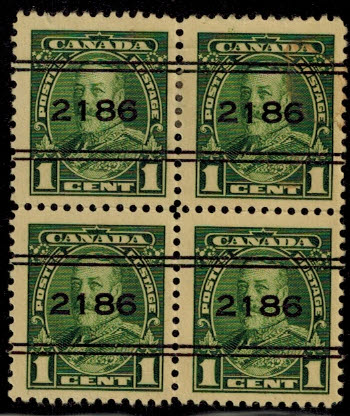 Lot 1228 - BEAMSVILLE  2-217  -  Ocean Park Stamp Auctions Auction #59