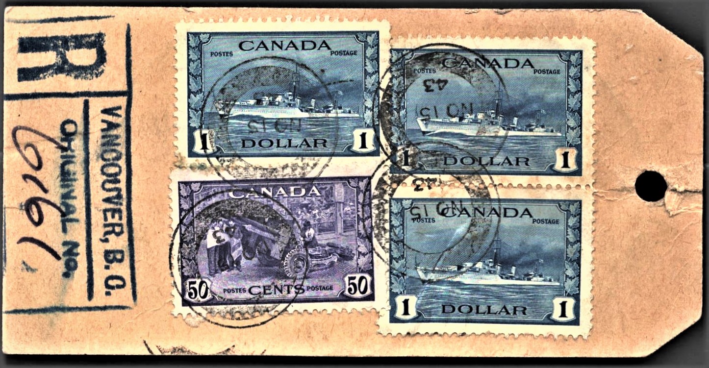 Lot 16 - IMPERIAL BANK PARCEL TAG  -  Ocean Park Stamp Auctions Auction #59